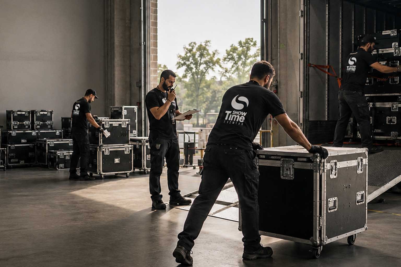 Logística de equipamentos em deslocamento